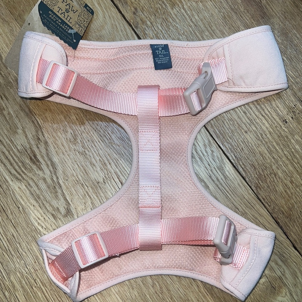 Paw & Tail Harness Medium Blush Pink